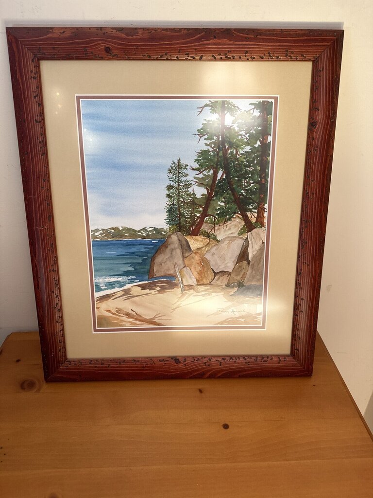 Chimney Beach by Local Artist Peggy Herrick