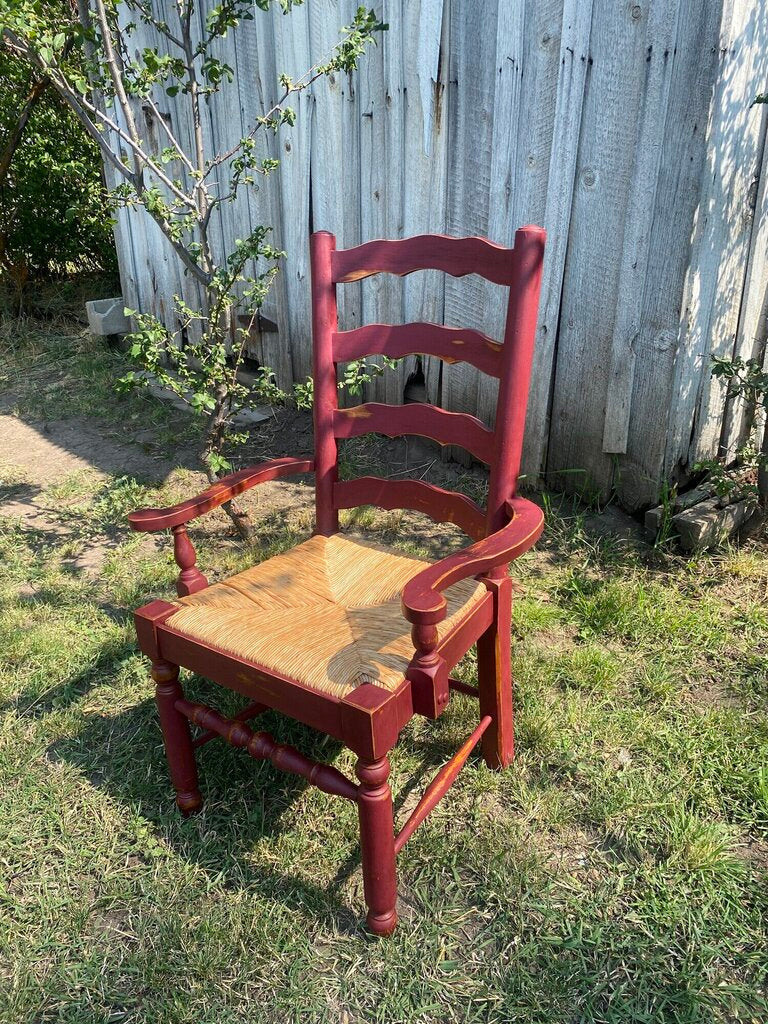 Solid Wood Ladder Back Dining Chairs - Set Of 6