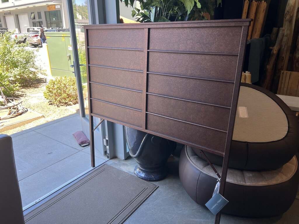 Textured Charcoal Brown Queen Bed