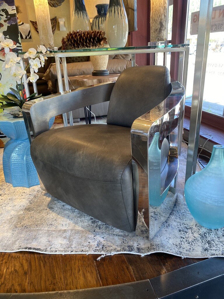 Restoration Hardware Coupe Leather Club Chairs - Set of 2