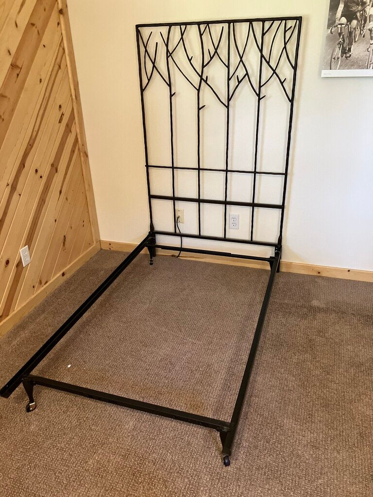 Iron Twin Headboard With Metal Frame