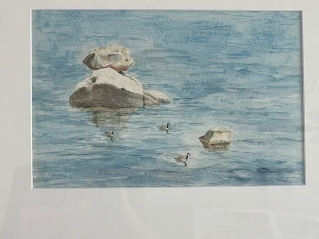 Lake Tahoe Cove By Rise Krag - Watercolor