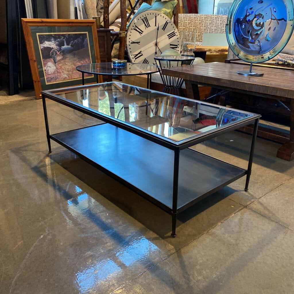 Steel and Glass Coffee Table