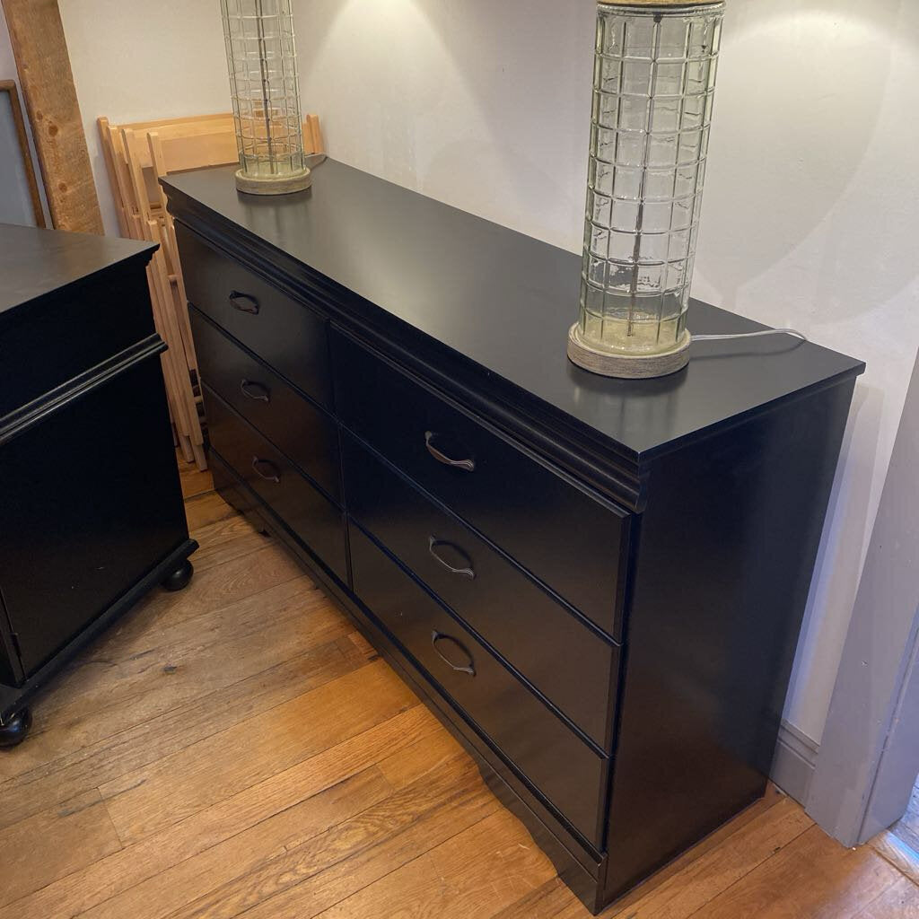 Black Six Drawer Dresser