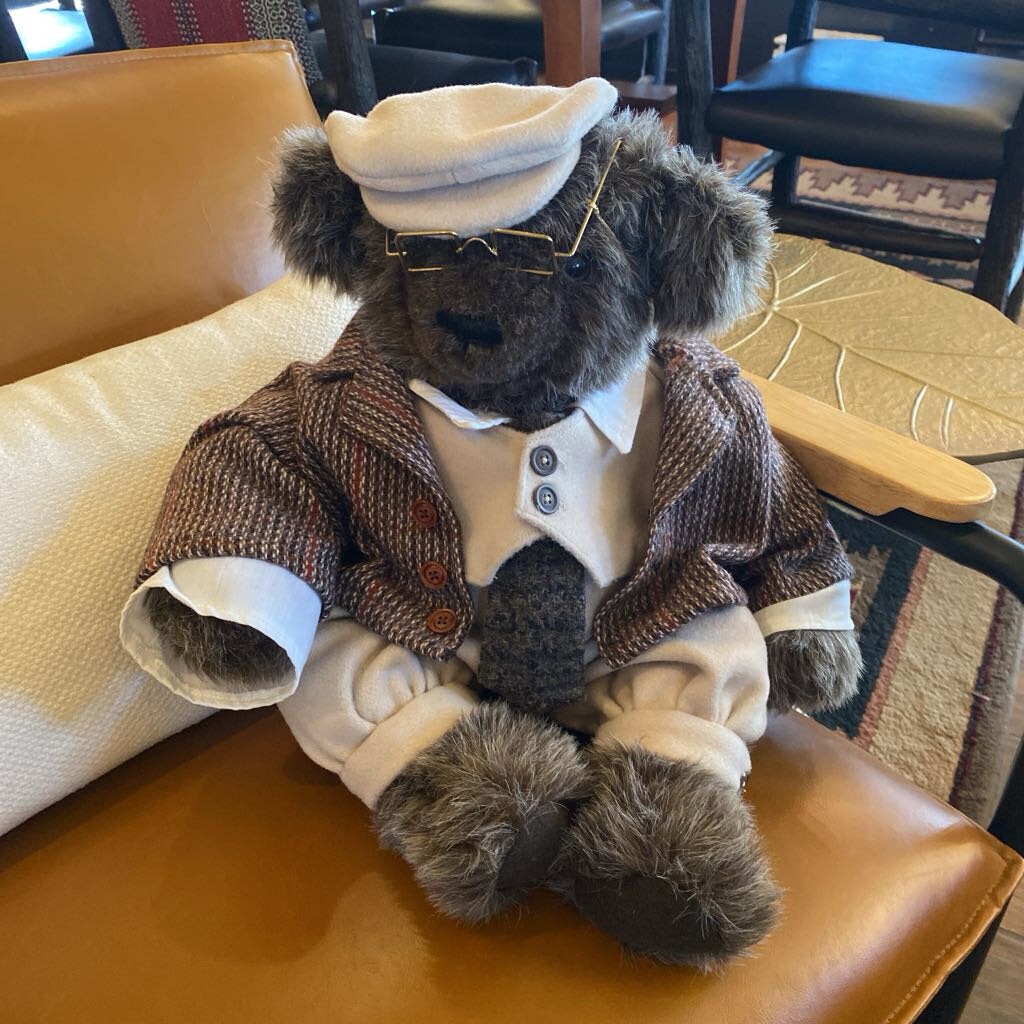Stuffed Bear With Tweed Coat