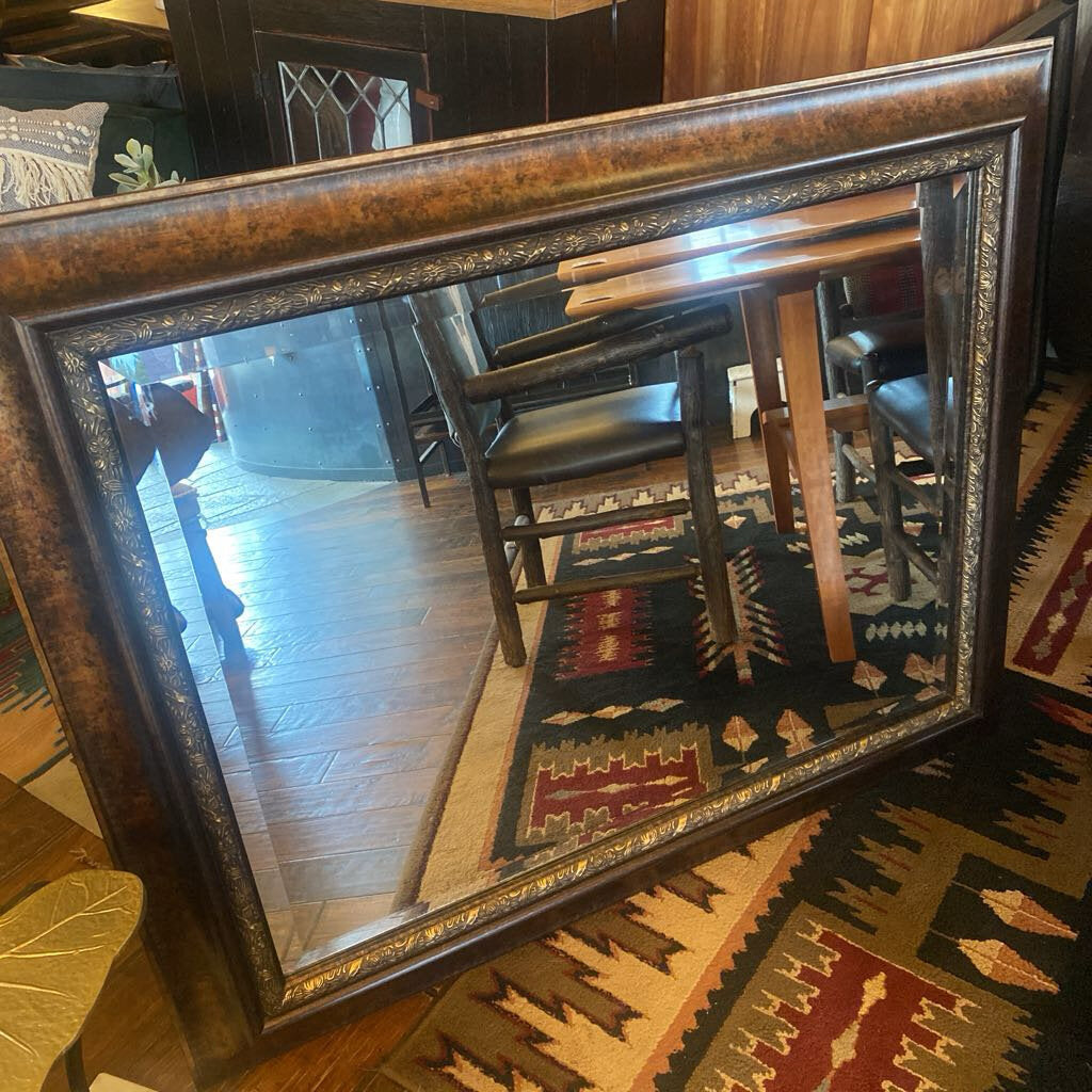Mirror With Black Gilded Frame