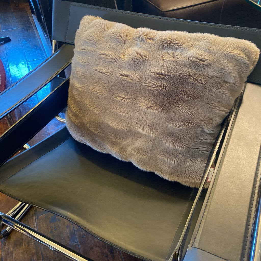 Tan Faux Fur Pillow