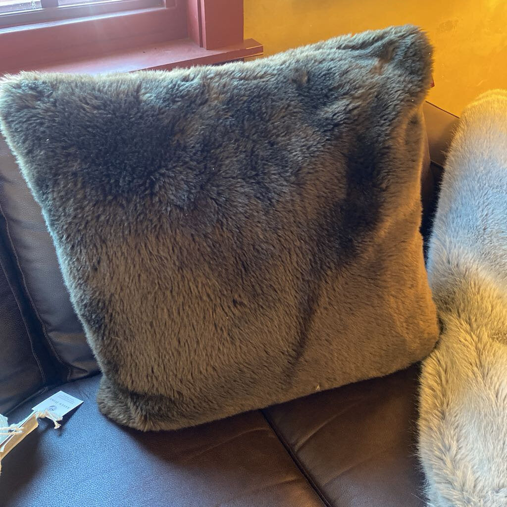 Brown Faux Fur Pillow