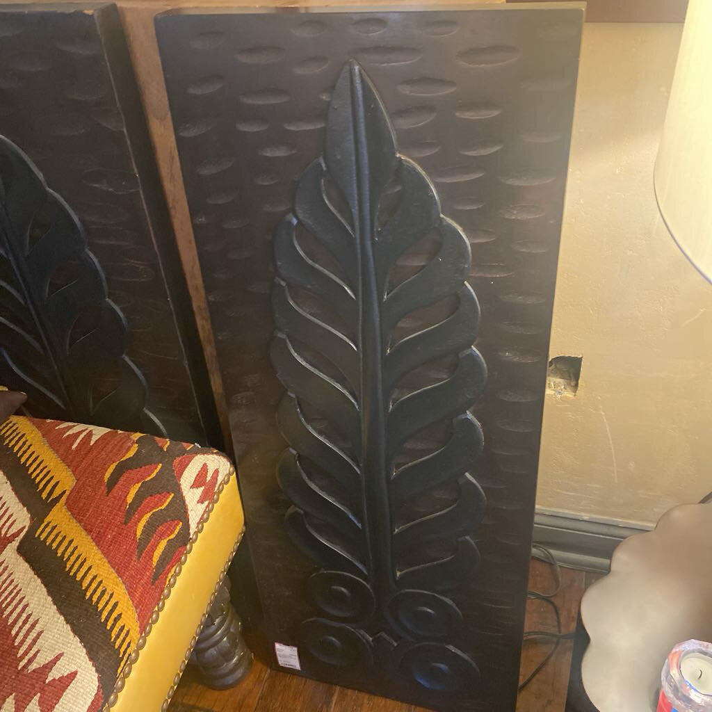 Wood Carved Wall Art - Set of 2