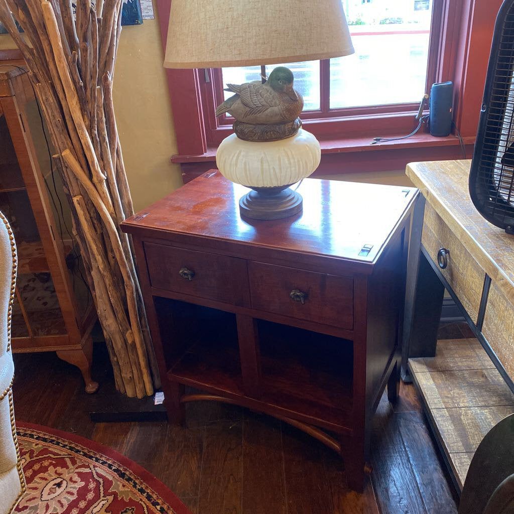 Harden Furniture Two Drawer Wood Side Table