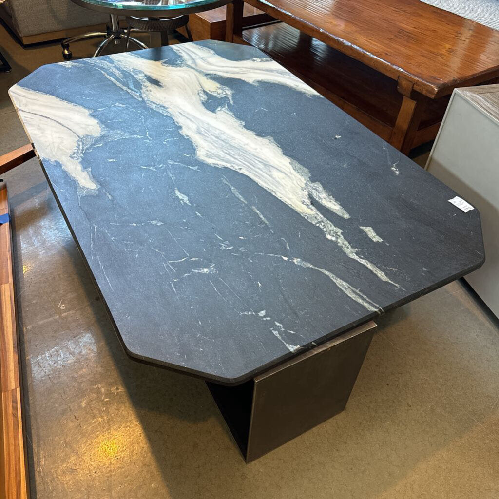 Marble Coffee Table With Steel Base