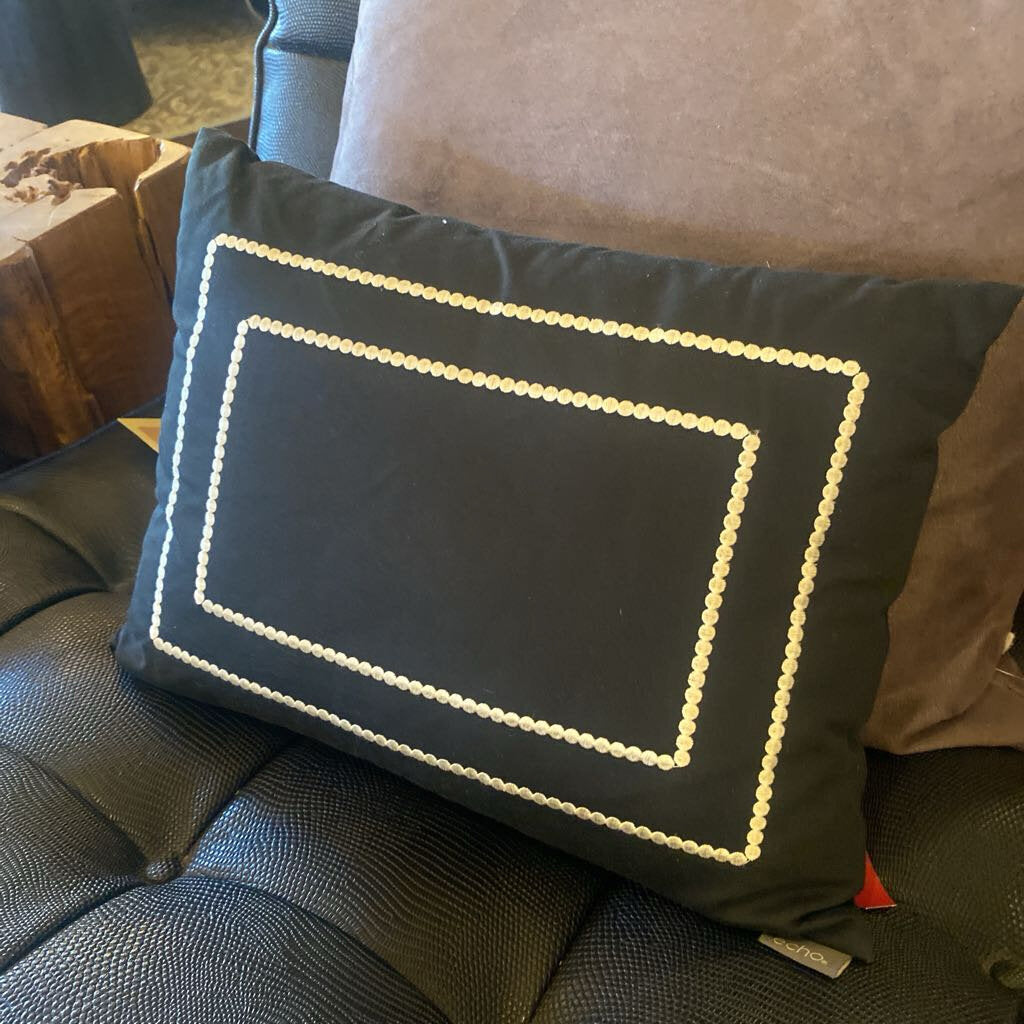 Echo Black And White Pillow