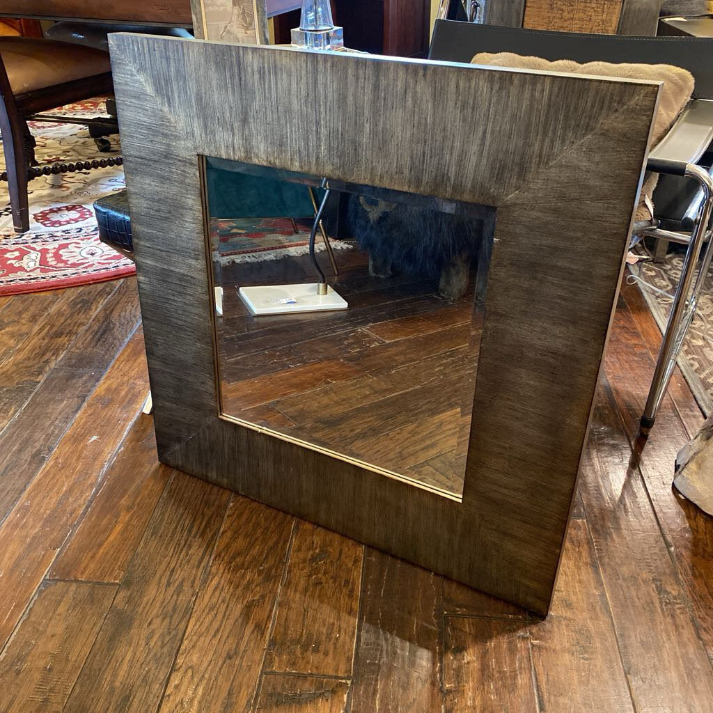 Brushed Gold Wood Framed Mirror