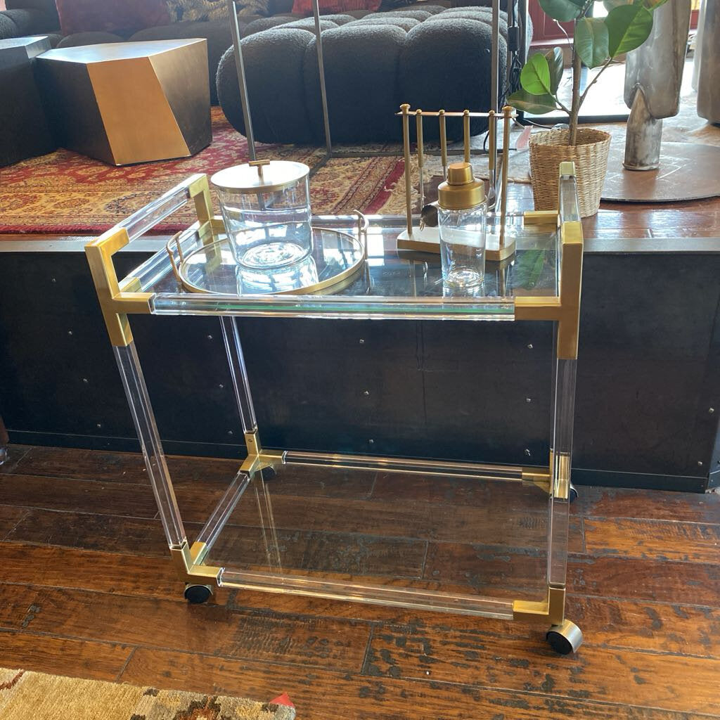 Jonathan Adler Jacques Bar Cart - Includes Bar Accessories