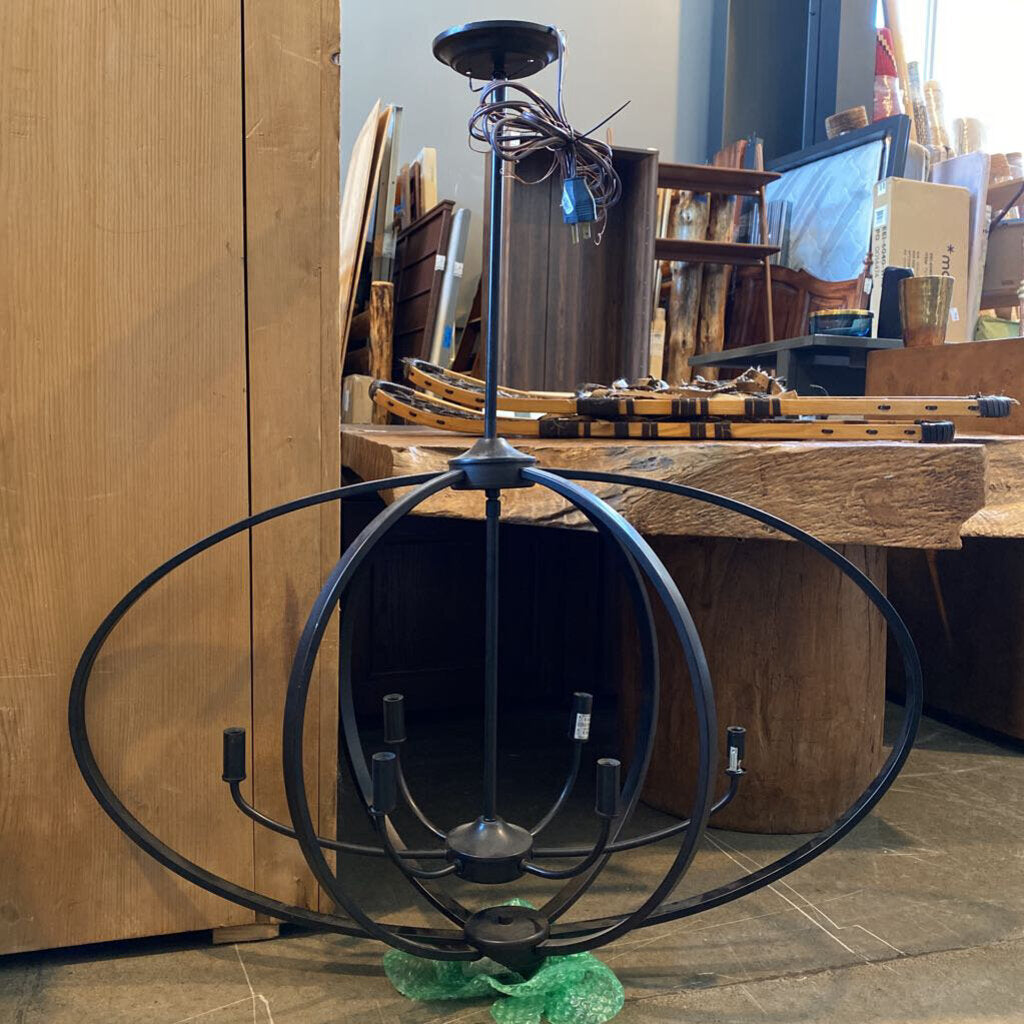 6 Light Orb Chandelier
