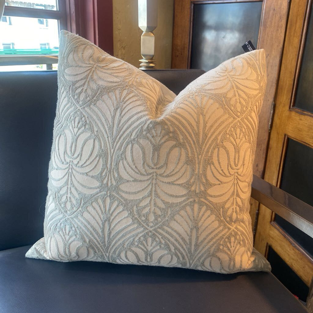 Gray and White Pillow