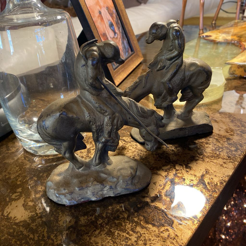 End Of The Trail Bookends - Set Of 2