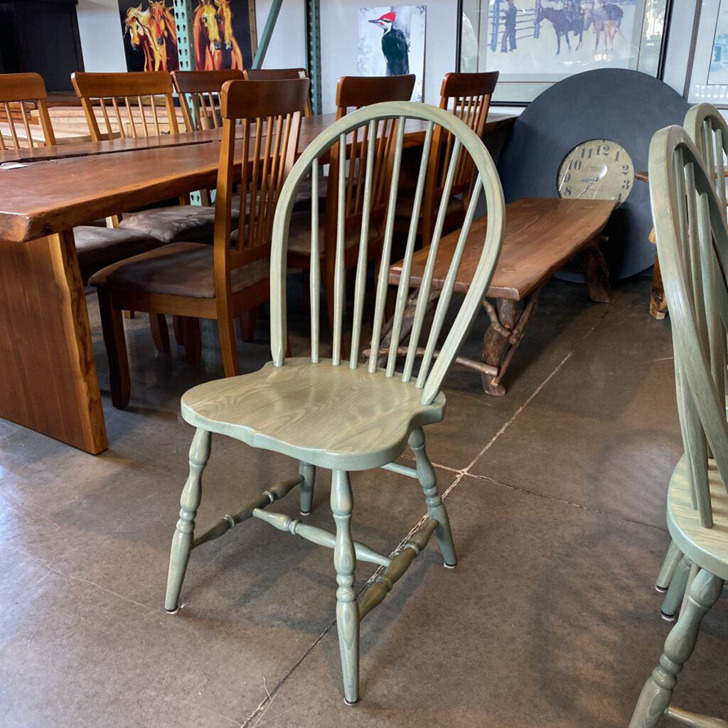 American Vintage Amish Crafted Windsor Dining Chairs - Set Of 6