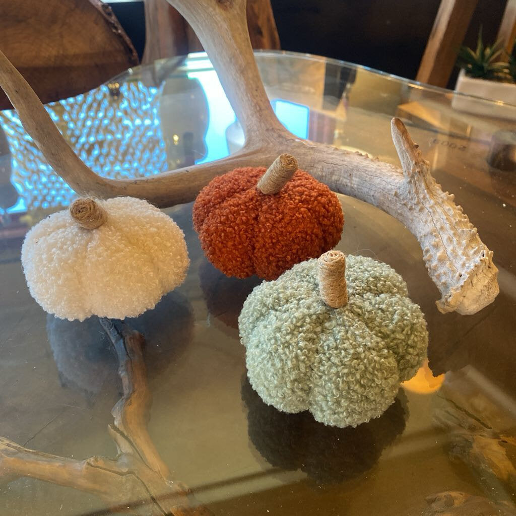 Boucle Decorative Pumpkins - Set Of 3