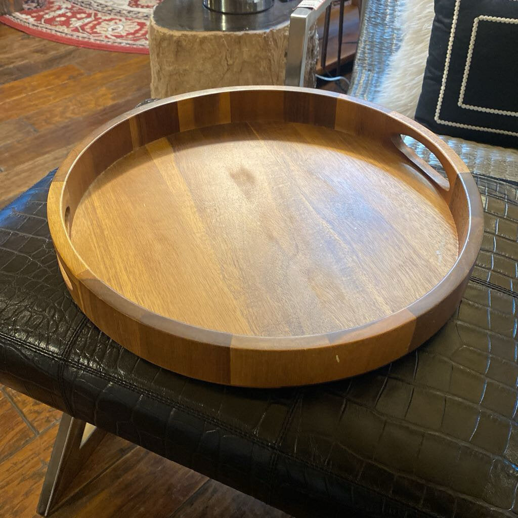 Round Wood Tray