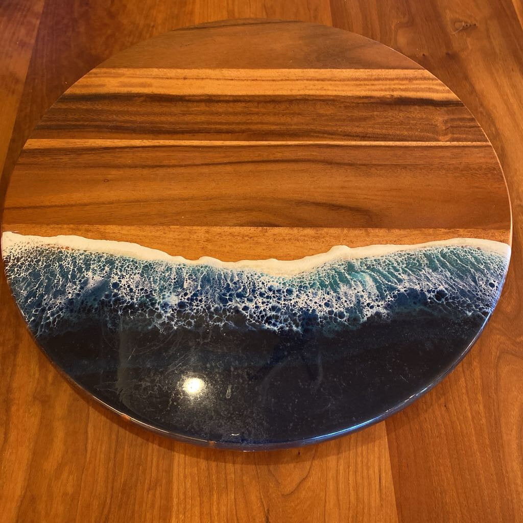Ocean Beach Wave Epoxy Lazy Susan