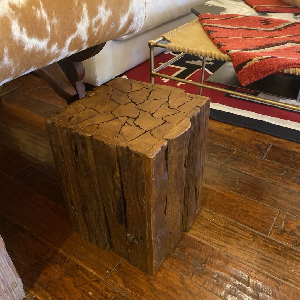 Pieced Wood Side Table
