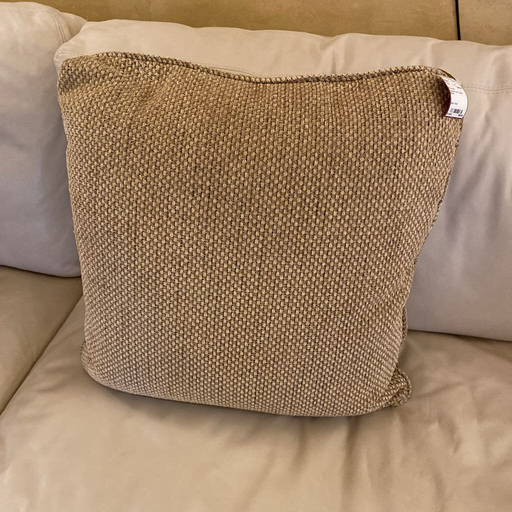 Leather And Tweed Pillow
