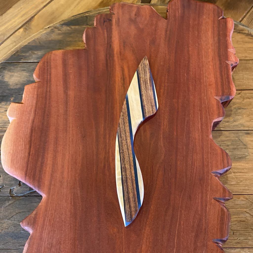 Charcuterie Knife With Epoxy Insets By Rustic Incline