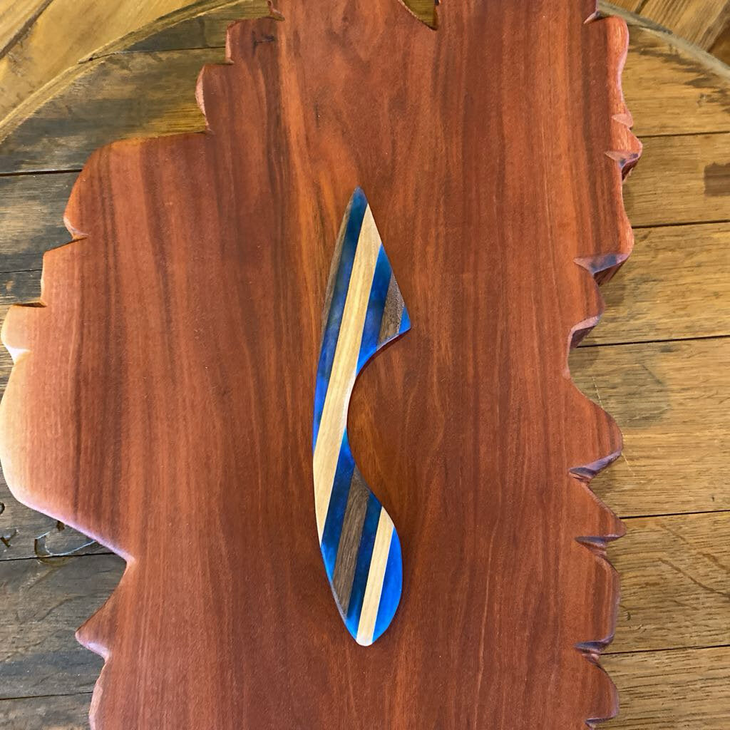 Charcuterie Knife With Epoxy Insets By Rustic Incline