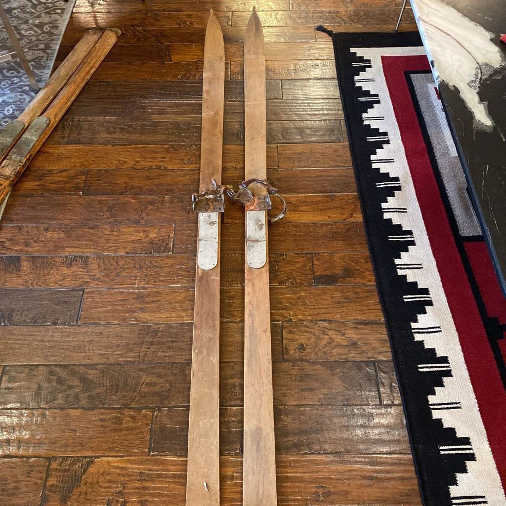 Vintage Wood Skis c1920