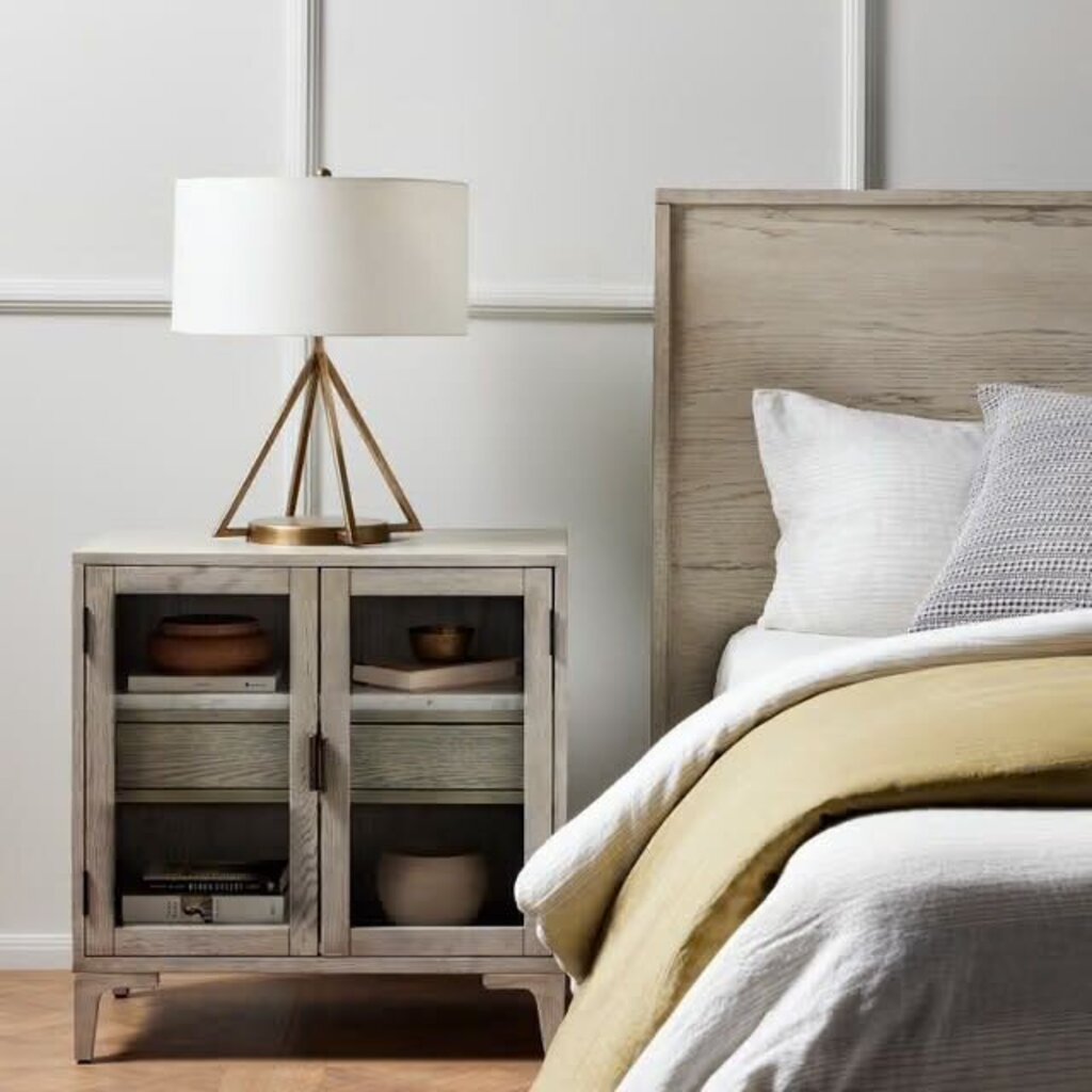 Four Hands Viggo Cabinet Nightstand In Vintage White Oak