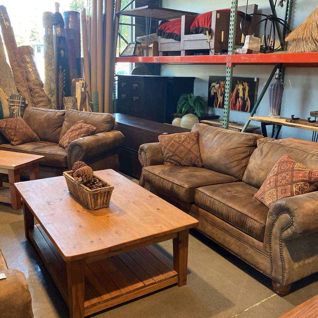 Tahoe Palomino Microfiber Sofa & Loveseat