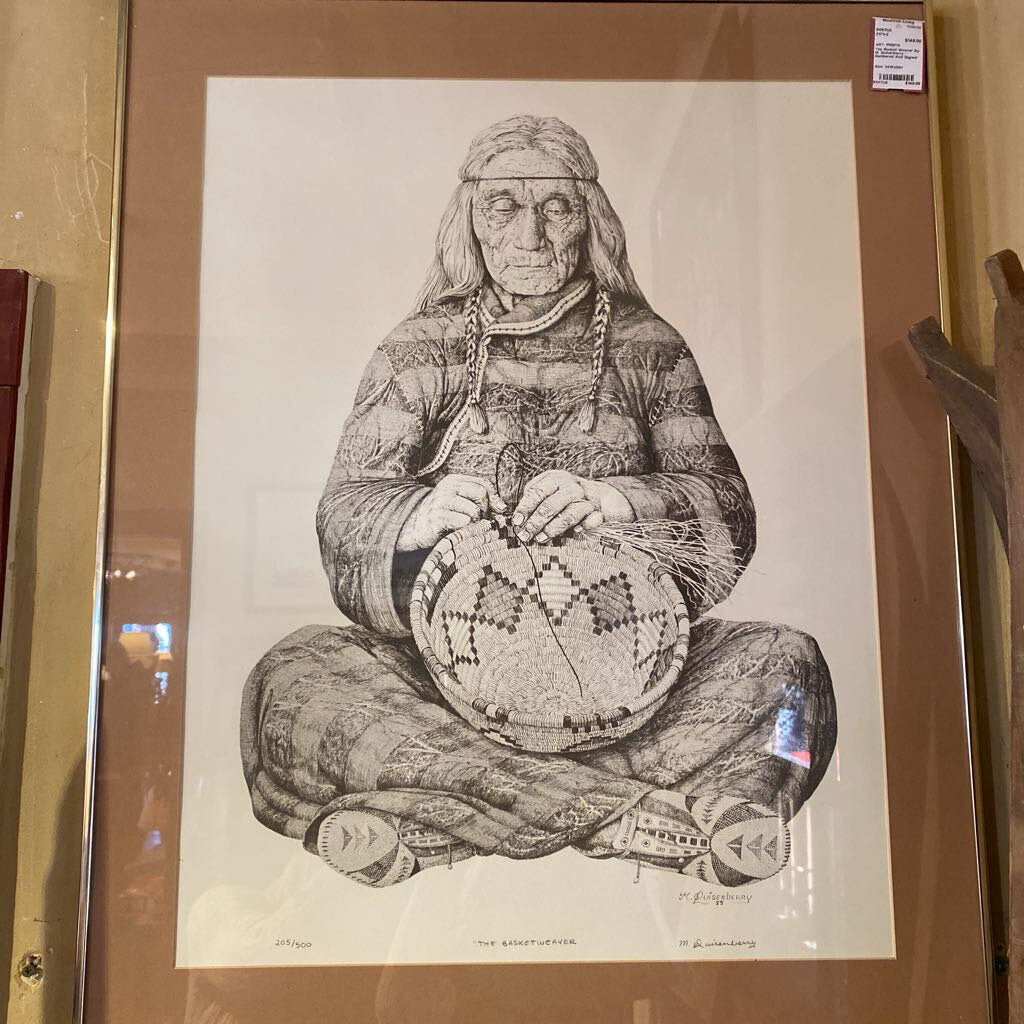 The Basket Weaver By M. Quisenberry - Numbered And Signed