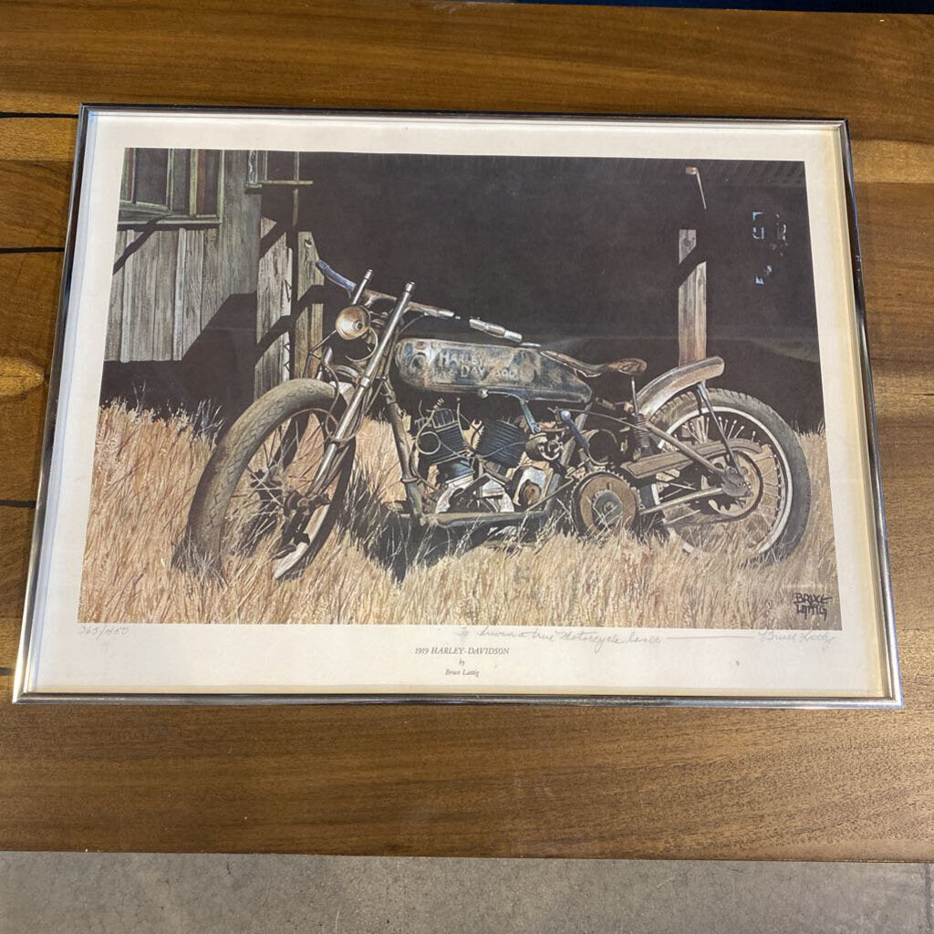 Signed "1919 Harley-Davidson" by Bruce Lattig