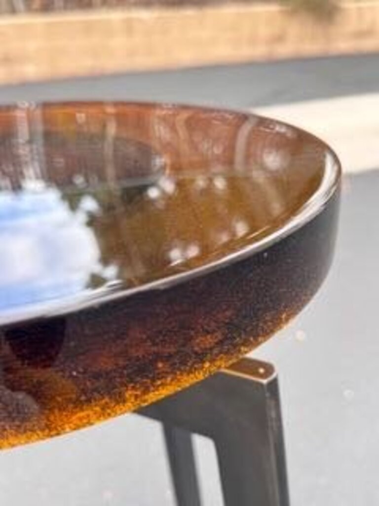 Epoxy And Metal Bar Stool - Set Of 2