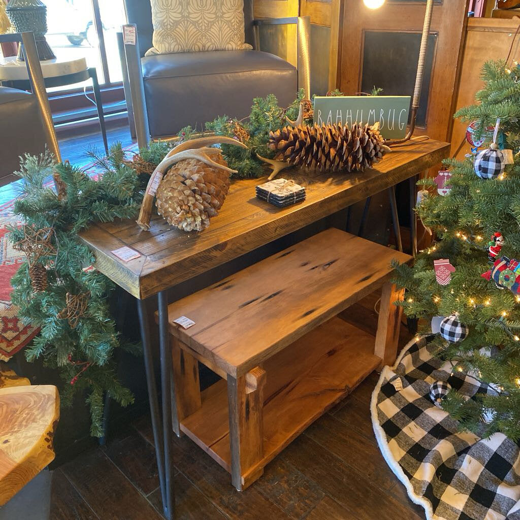 The Wooden Duck Reclaimed Pine Sofa Table In Golden Sienna