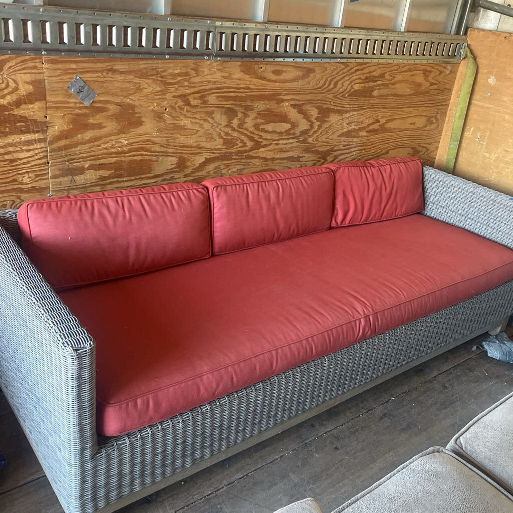 Restoration Hardwear Rattan Patio Sofa