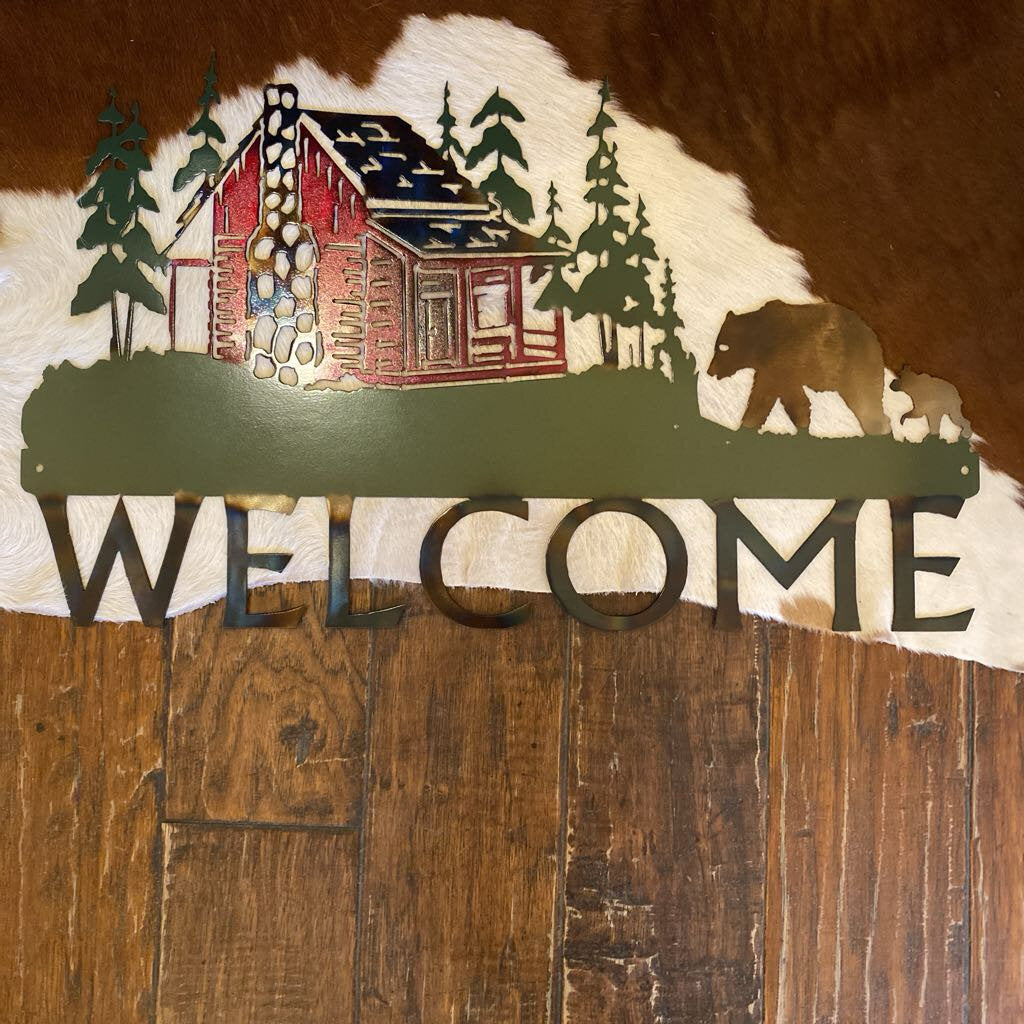 Welcome Cabin By Iron Horse Metal Works
