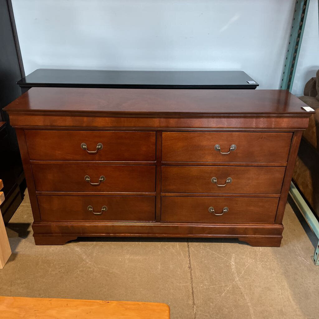 Six Drawer Wood Dresser