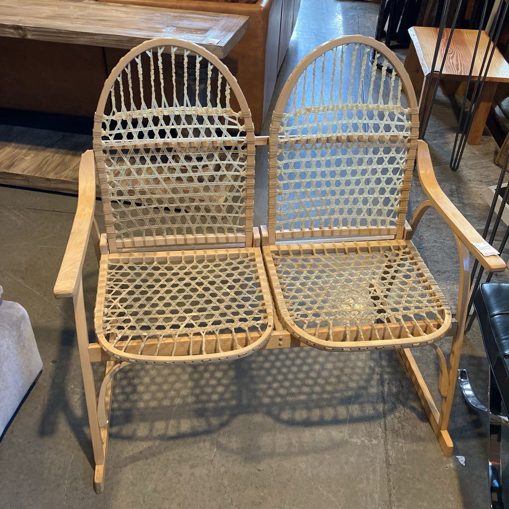 Vintage Vermont Tubbs Snowshoe Loveseat