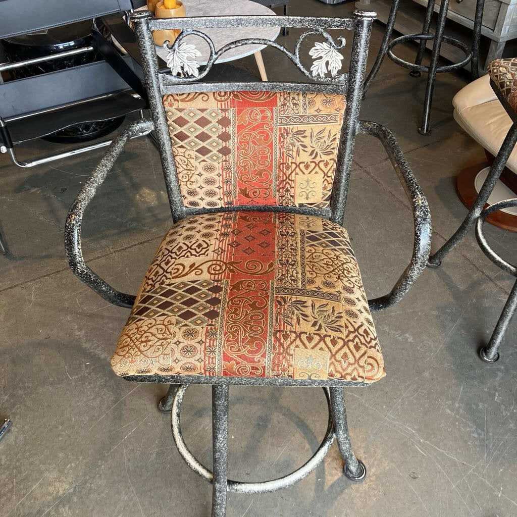 Upholstered Swivel Counter Height Barstools set of 3