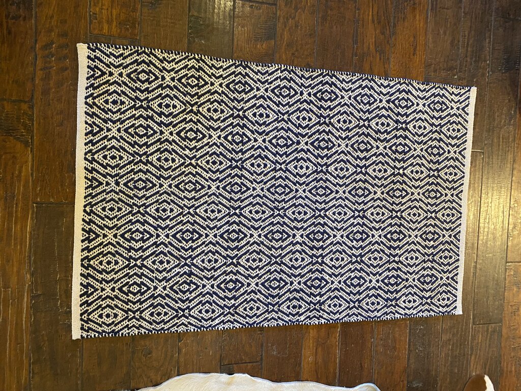 Blue and White Rug