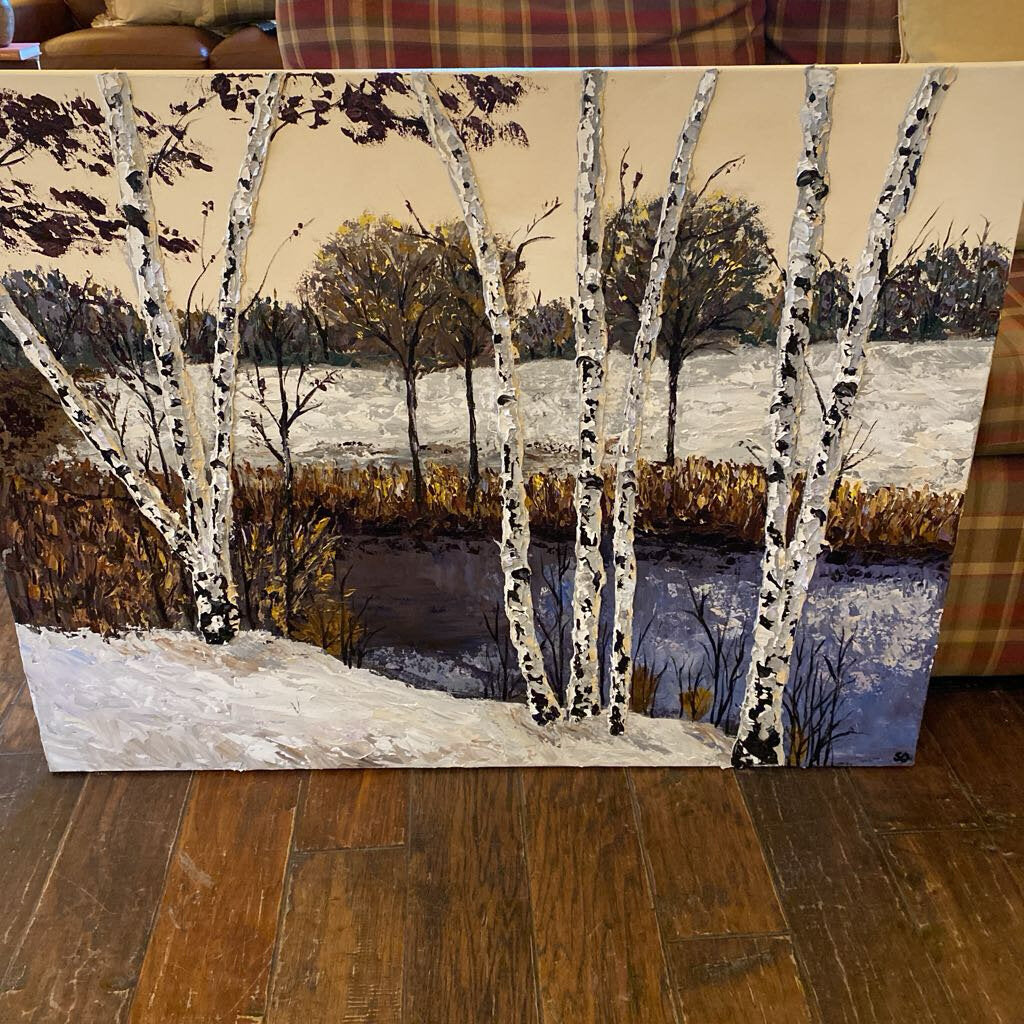 Winter Pond By Sandie Davis