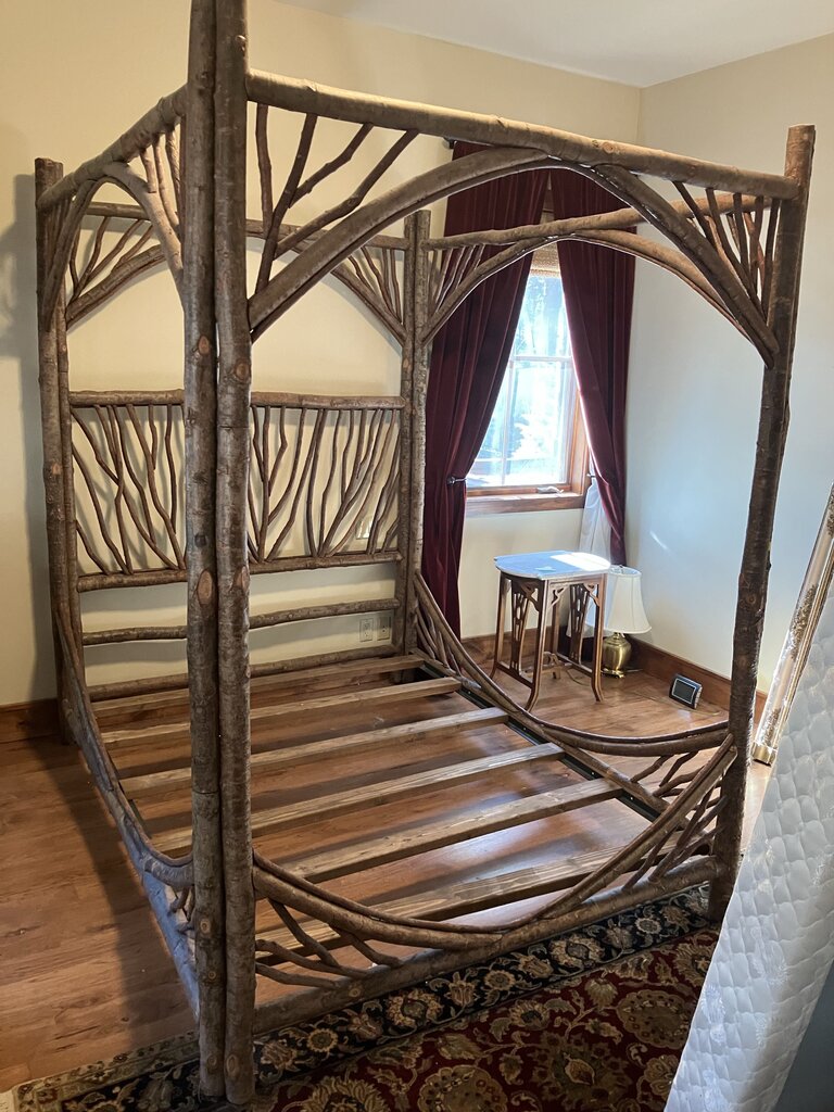 La Lune Hickory Canopy Queen Bed