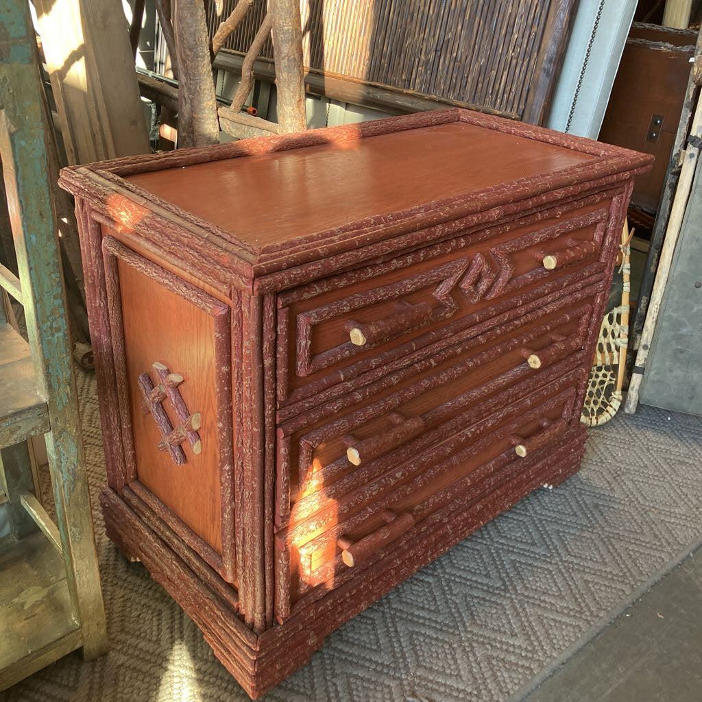 La Lune Red Hickory Three Drawer Dresser