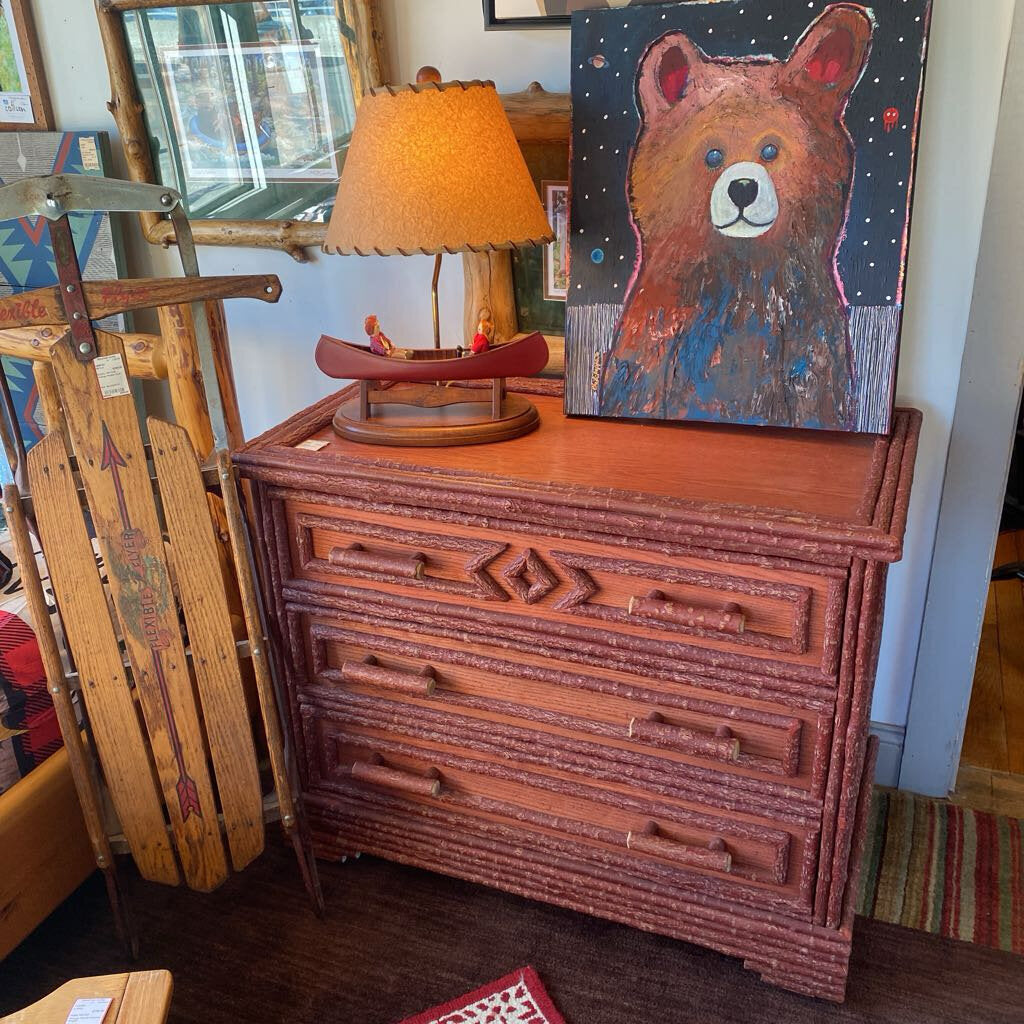 La Lune Red Hickory Three Drawer Dresser