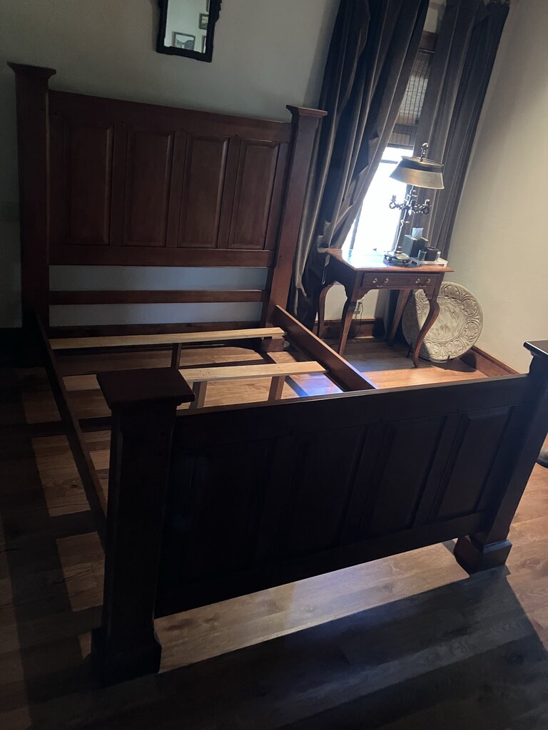 Wood Panel Queen Bed