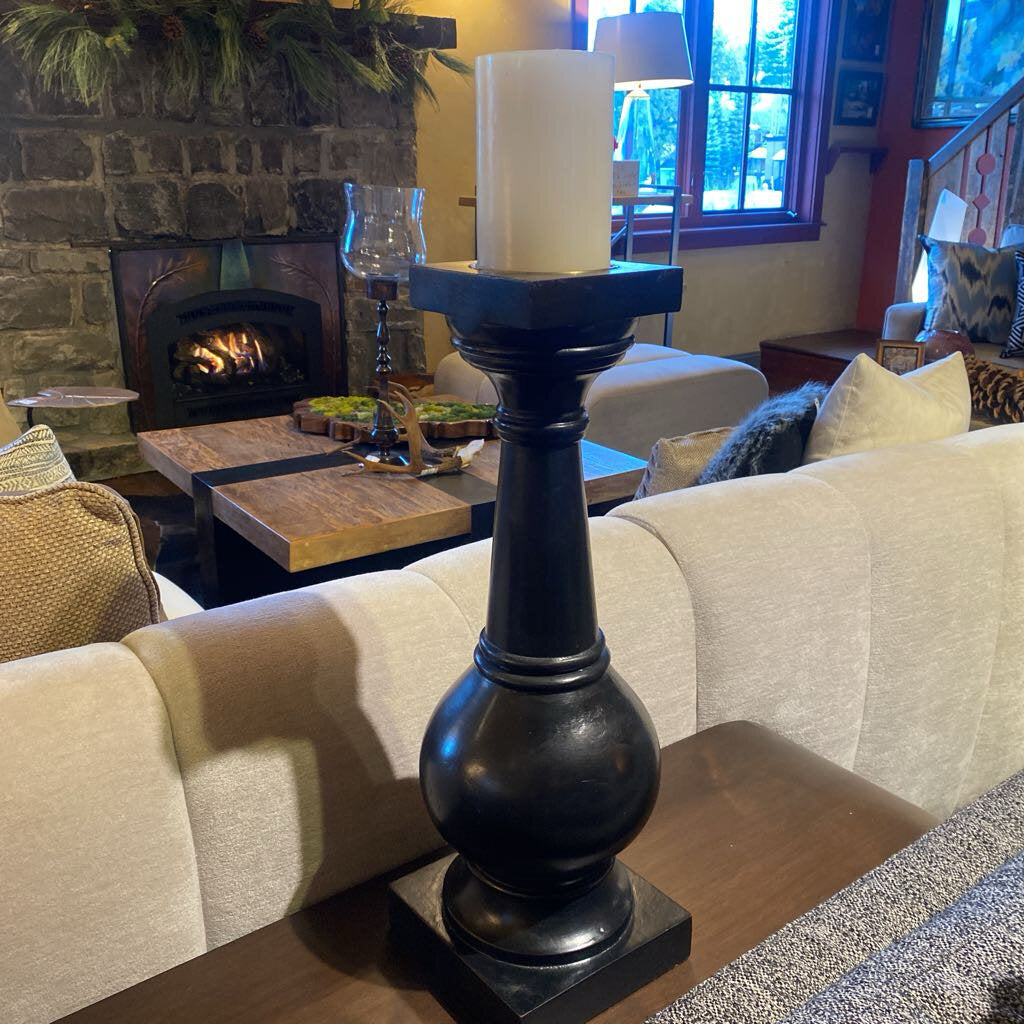 Global Views Black Candleholder - Set Of 2