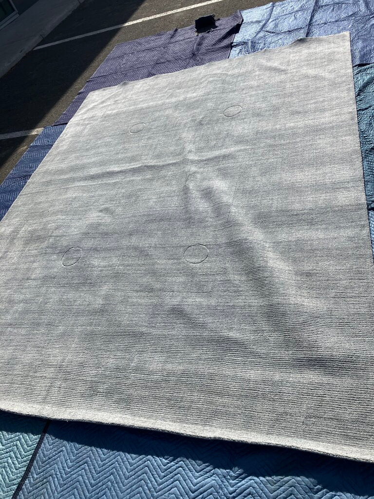 Restoration Hardware Marled Stripe Wool Rug In Gray