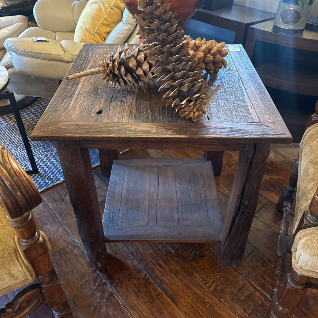Rustic Wood Side Table
